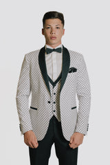 Abito bianco e nero Taglio Smoking Slim/Fit