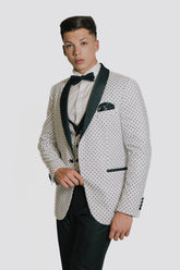 Abito bianco e nero Taglio Smoking Slim/Fit