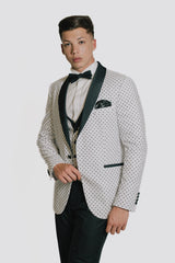 Abito bianco e nero Taglio Smoking Slim/Fit