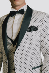 Abito bianco e nero Taglio Smoking Slim/Fit