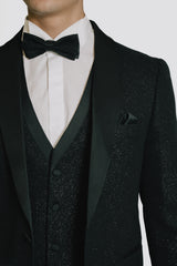 Abito taglio smoking nero Glitterato