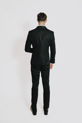 Abito taglio smoking nero Glitterato